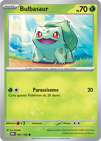 001-165 Bulbasaur - Pokémon 151