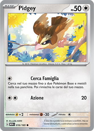 016-165 Pidgey - Pokémon 151